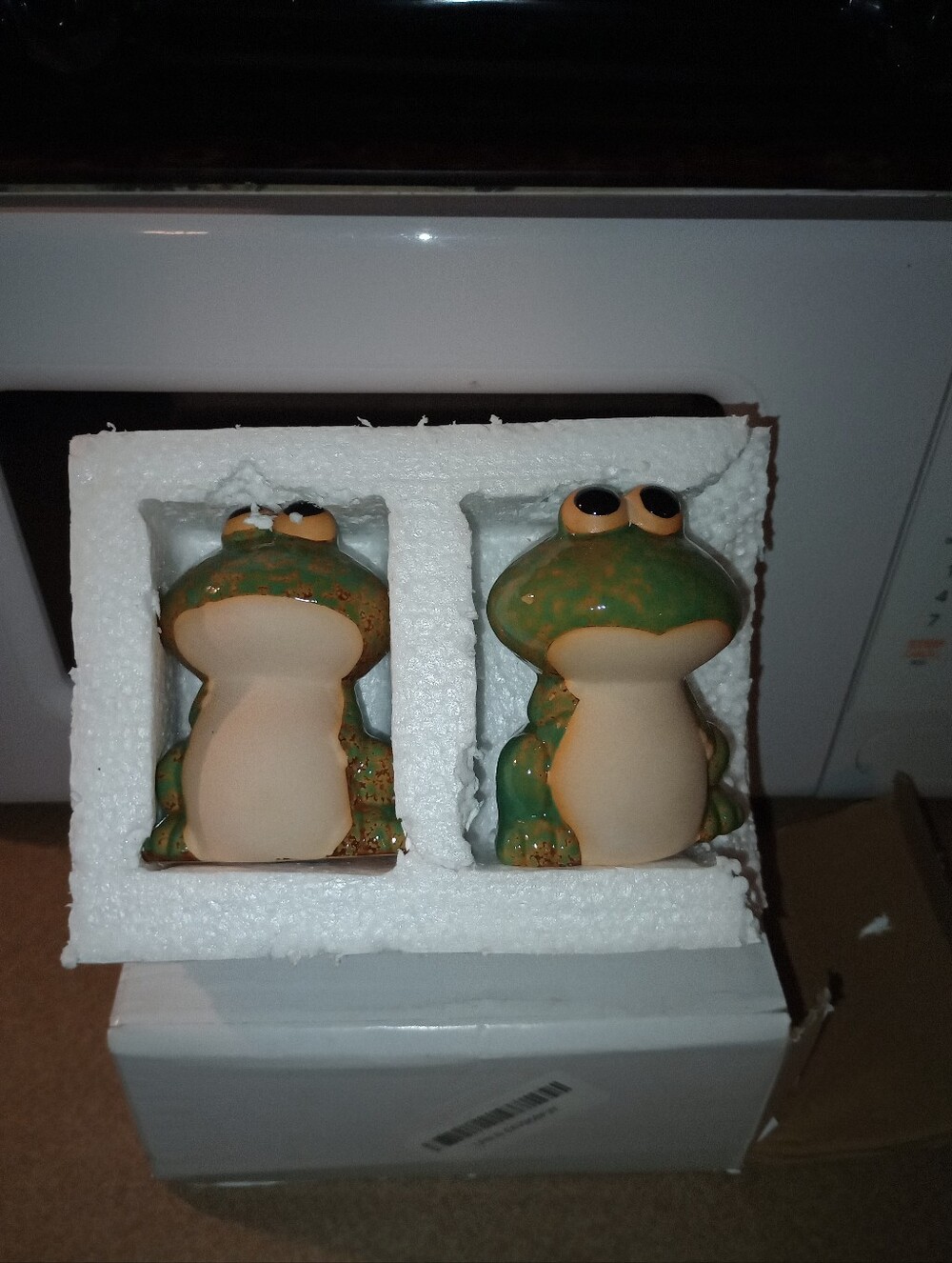 Green Ceramic Frog Toilet Tank Bolt Covers- Set of 2
